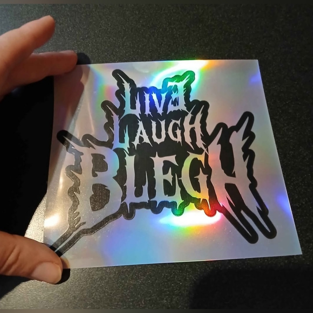 3/$10 Blegh Metal Sticker Live Laugh Blegh Music